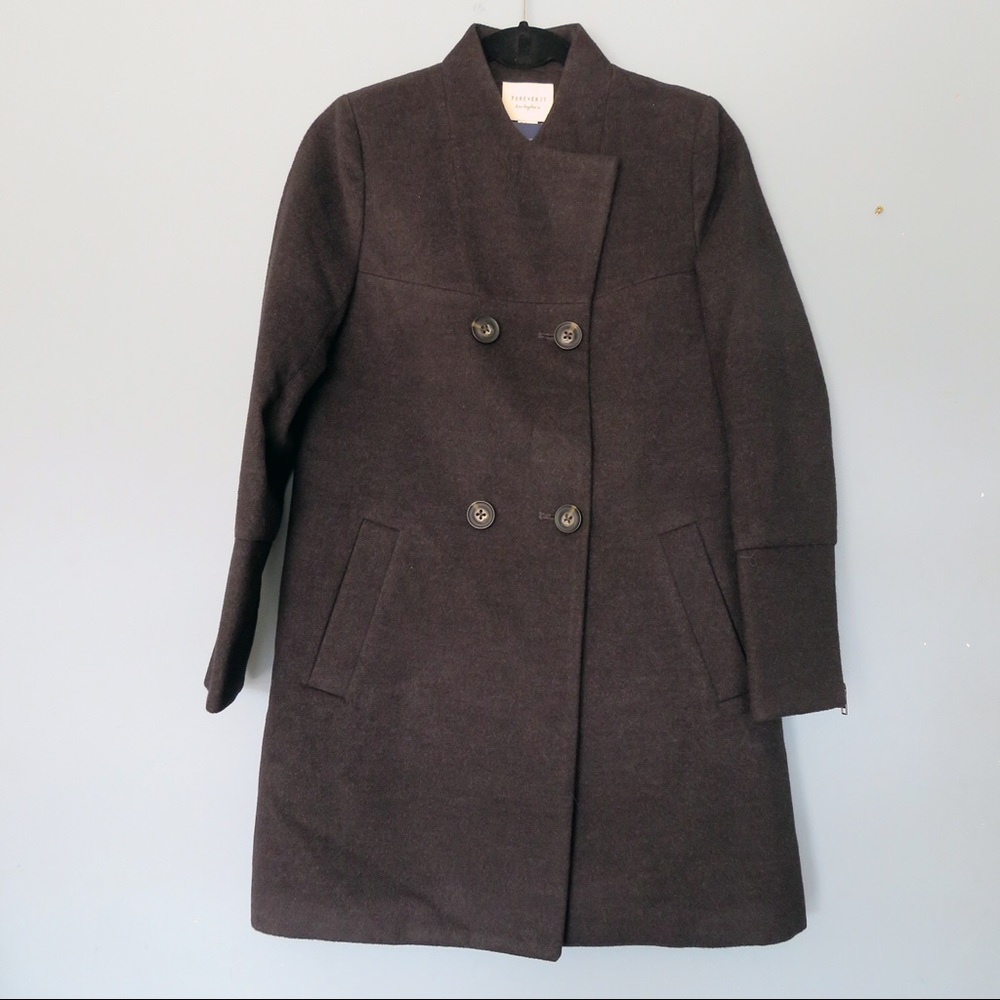 Structured A-Line Long Winter Trench Coat Jacket